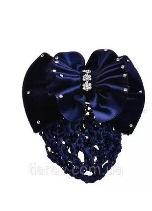 Заколка автомат, с сеткой для пучка