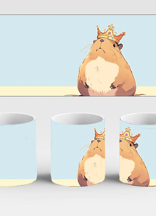 Керамическая чашка кружка с принтом capybara | капибара 330мл 192702)