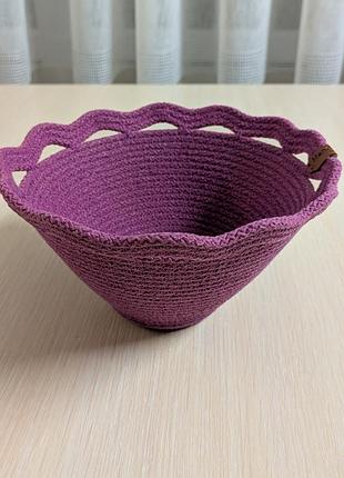 Корзинка з бавовняного шнура для цукерок