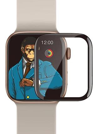 Полимерная 3d пленка blueo high-molecule для apple watch 7/8/9 45mm (+ аппликатор) черный