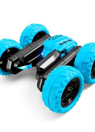 Перевертна трюкова машинка 360° rc stunt car на радіокеруванні блакитна 1:12