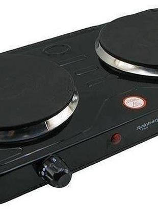 Електроплита дискова 2-конфоркова rainberg rb-999 2400 вт