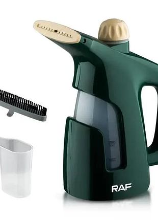 Ручной вертикальный отпариватель для одежды с мерной чашей для воды на 800 вт raf r.1161 зеленый