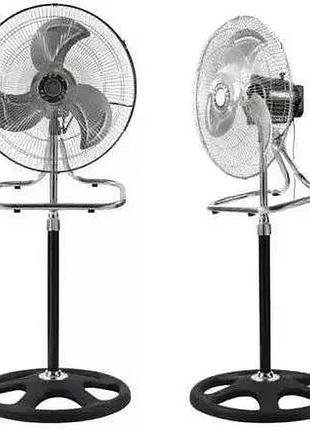 Вентилятор 3 в1 wimpex 1807 чорно - сріблястий підлоговий настільний настінний охолоджувач з 3 швидкостями