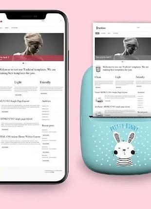 Портативный мини-принтер bluetooth mini printer d7 7