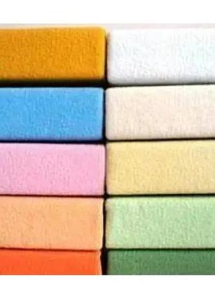 Салатовая простынь махровая на резинке с наволочками anisa (220х240+30 см)