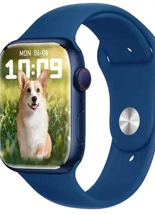 Синій смарт-годинник smart watch gs8 max, 45mm
