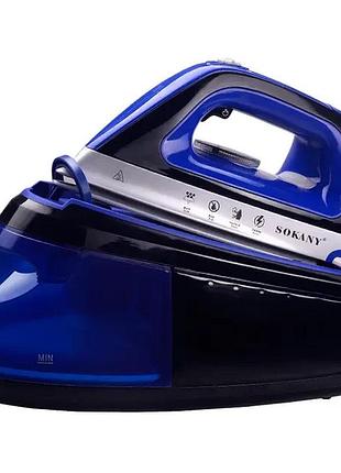 Утюг с паровой станцией и антипригарным покрытием sokany sk-188 утюг керамический с самоочисткой 2400 вт