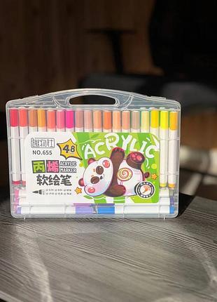 Акварельні маркери 48 кольорів water brush