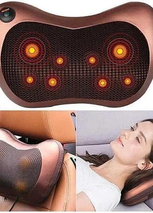 Массажная подушка chm-8028 для машины и дома с инфракрасным подогревом