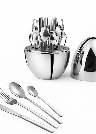 Столовые приборы из нержавеющей стали egg 24 шт silver