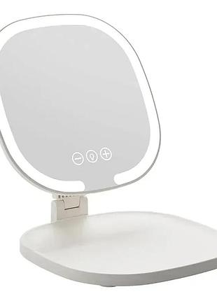 Зеркало с led подсветкой овальное складное