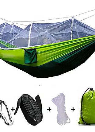 Підвісний гамак з москітною сіткою hieha нейлоновий, з кишенею, повний комплект