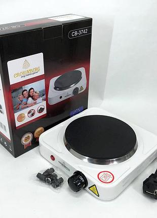 Электрическая плита crownberg cb-3742 настольная одноконфорочная