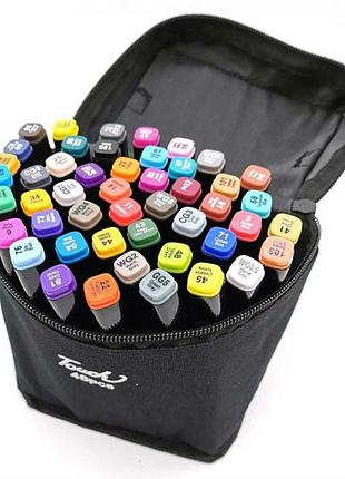 Набір скетч маркерів для малювання touch 48 шт двосторонні професійні фломастери для художників