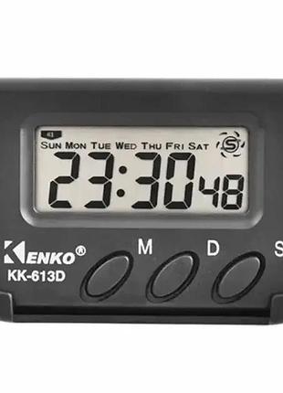 Настільний електронний годинник-секундомір kenko kk-613d