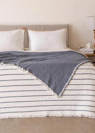 Муслинове покривало muslin 230х250 см сірий