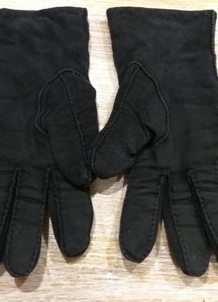 Зимние кожаные утепенные перчатки 7р