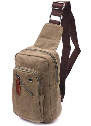 Сумка чоловіча через плече із щільного текстилю 21231 vintage оливкова