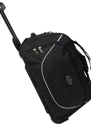 Сумка дорожня на колесах wallaby 57 л чорна