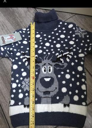 Новорічний светр з оленем , , новорічний реглан4 фото