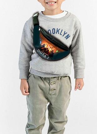 Сумка-бананка дота 2 "dota 2" с принтом, 32х15см, детская, молодежная (00089)