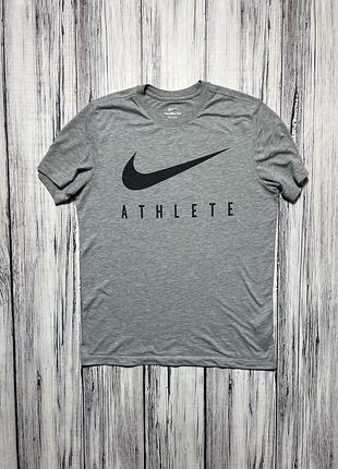 Nike футболка оригинал серая m размер