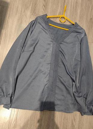 Блуза, рубашка атласная сатиновая shein. стан идеален.