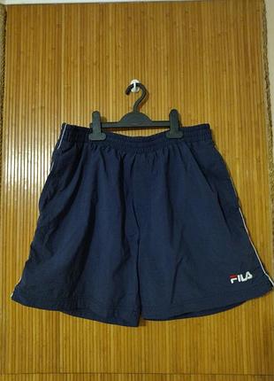 Темно синие мужские шорты на резинке