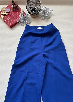 Жіночі сині брюки кльош zara