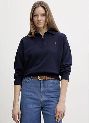 Светр кофта зіпка  напів синя коттон polo ralph lauren  zara massimo dutti