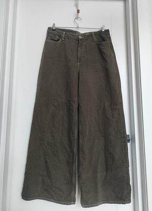 Джинси широкі river island  хакі
