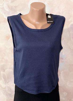 Жіноча вкорочена майка в рубчик esmara