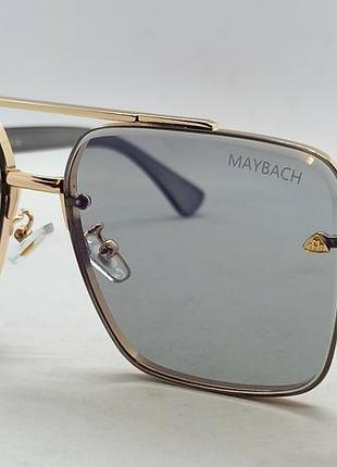 Maybach очки мужские солнцезащитные модные брендовые серые в золотом металле