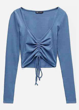 Топ zara в рубчик