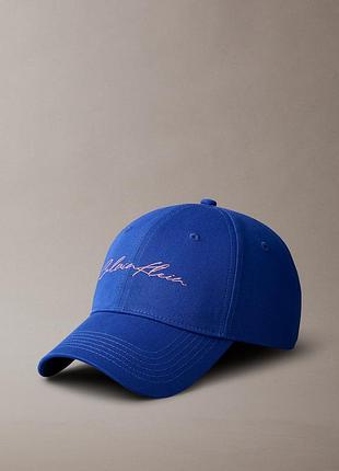 Жіноча кепка calvin klein script logo — акуратна вишивка + ідеальна посадка, 100% cotton. оригінал.