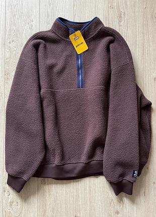 Нова чоловіча флісова кофта levi’s баклажанового кольору, розмір l