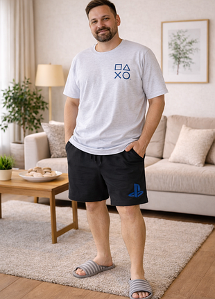 Комфортная трикотажная пижама р.52-54 хлопок