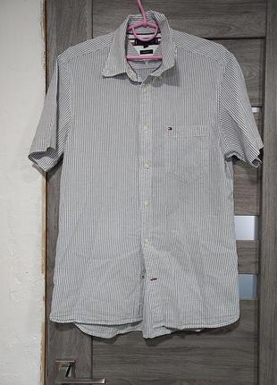 Сорочка в полоску на короткий рукав