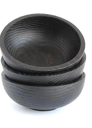Миска черная из дуба для подачи блюд (1471)
