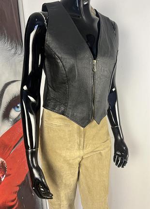 Жилет вінтаж натуральна шкіра