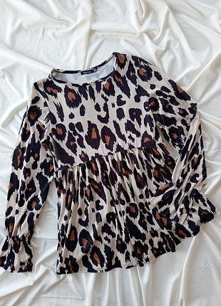 Леопардовая туника boohoo 46/48 3