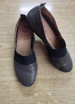 Кожаные балетки va bene легенькие летние туфли
