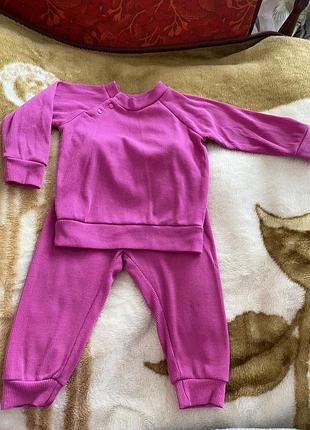 Костюм в рубчик для дівчинки