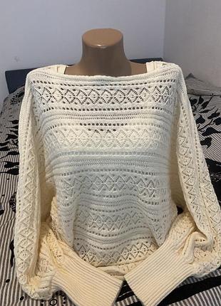 Ажурна в’язана кофта