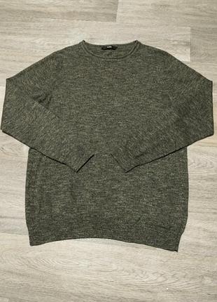 Мужской тонкий свитер george размер l , хаки , 100% хлопок