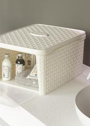 Контейнер для хранения infinity 40x50x25h 40л кремовый