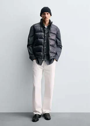 Жилет zara из 80% пуха и 20% перьев, water repellent