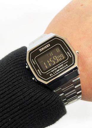 Часы наручные мужские skmei 1647si, часы противоударные, модные мужские часы