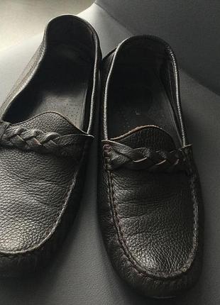Мокасини sergio rossi чоловічі шкіряні темно-коричневі устілка 29 см